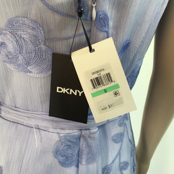 DKNY Crinkle Embroidered Dress - Picture 4 of 6